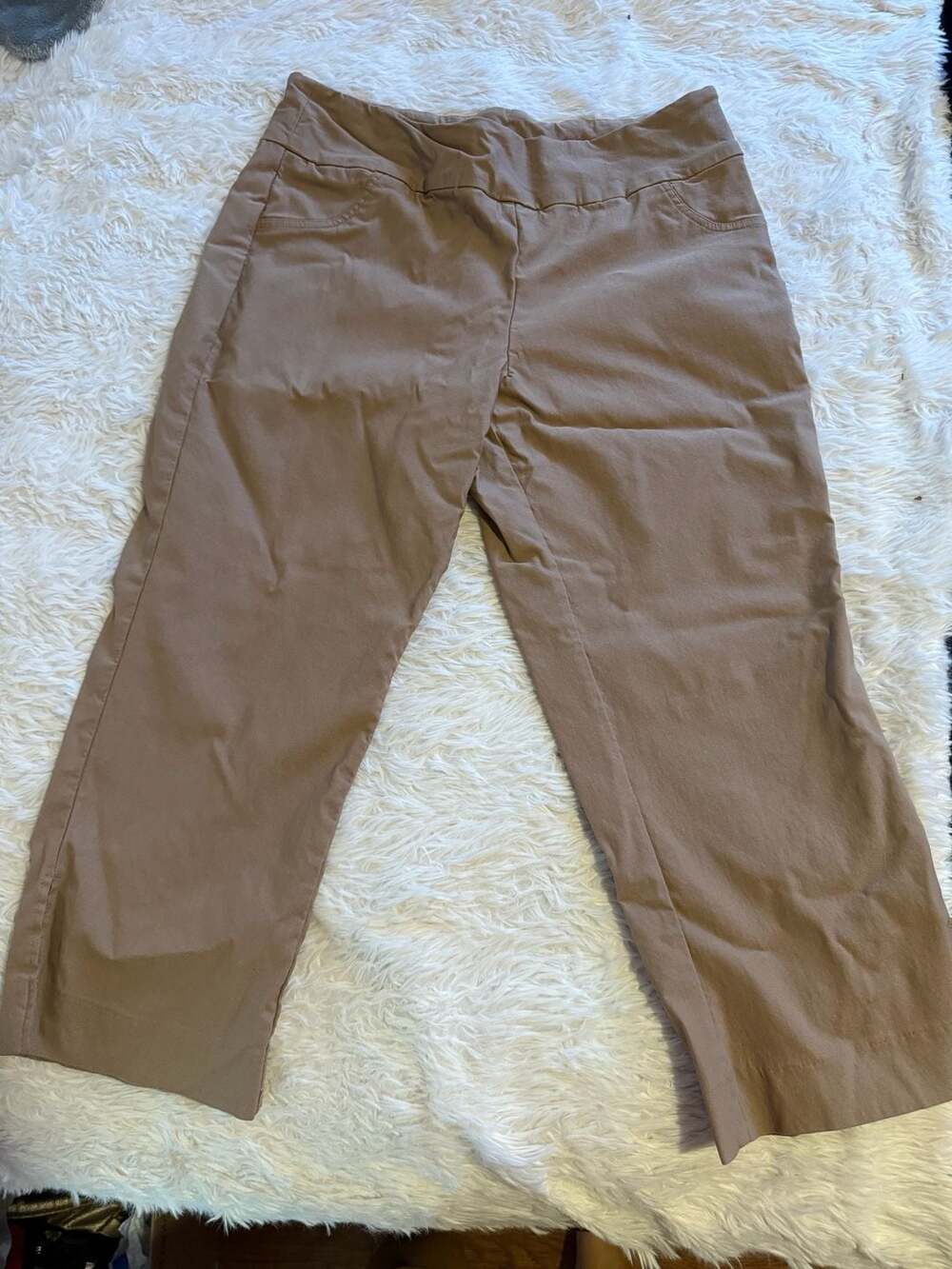 Lior Paris Jess Pants Size USA-12 Tan Pull-On Stretch
